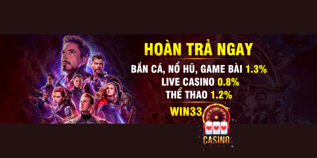 33Win cung cấp sản phẩm đa dạng cùng cơ chế đổi thưởng tốt
